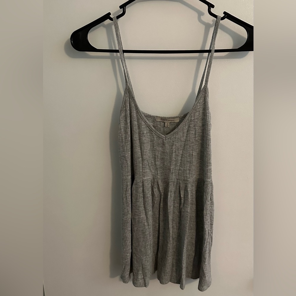 Cozy Casual. Spaghetti Strap Babydoll Tank.